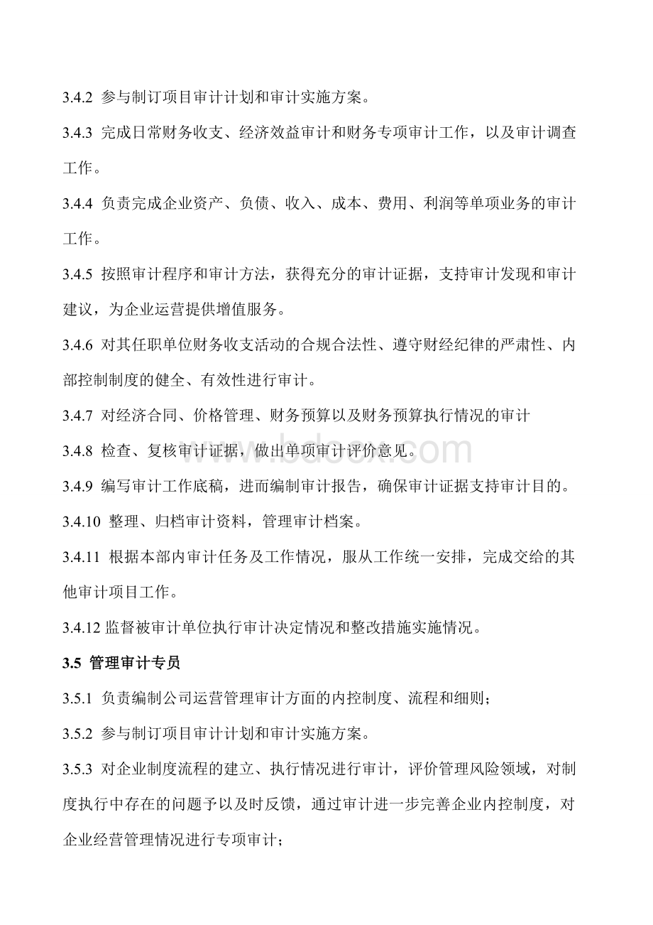 XX集团审计人员岗位职责Word文档格式.doc_第3页