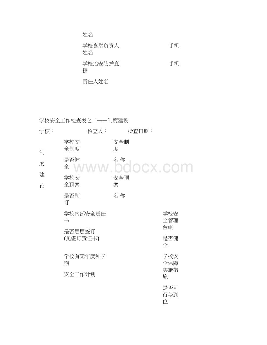 学校安全工作检查表.docx_第2页