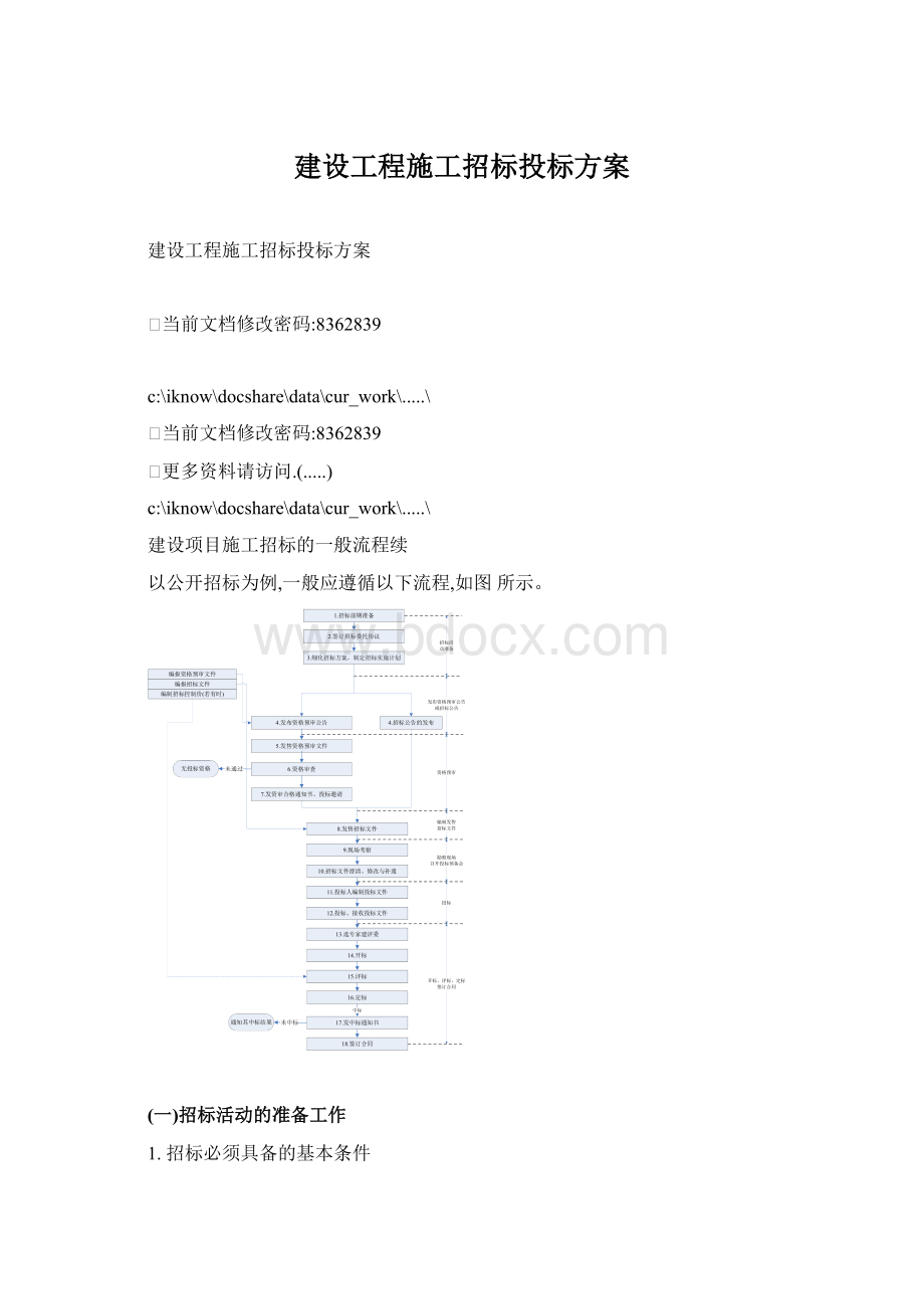 建设工程施工招标投标方案Word文档下载推荐.docx_第1页