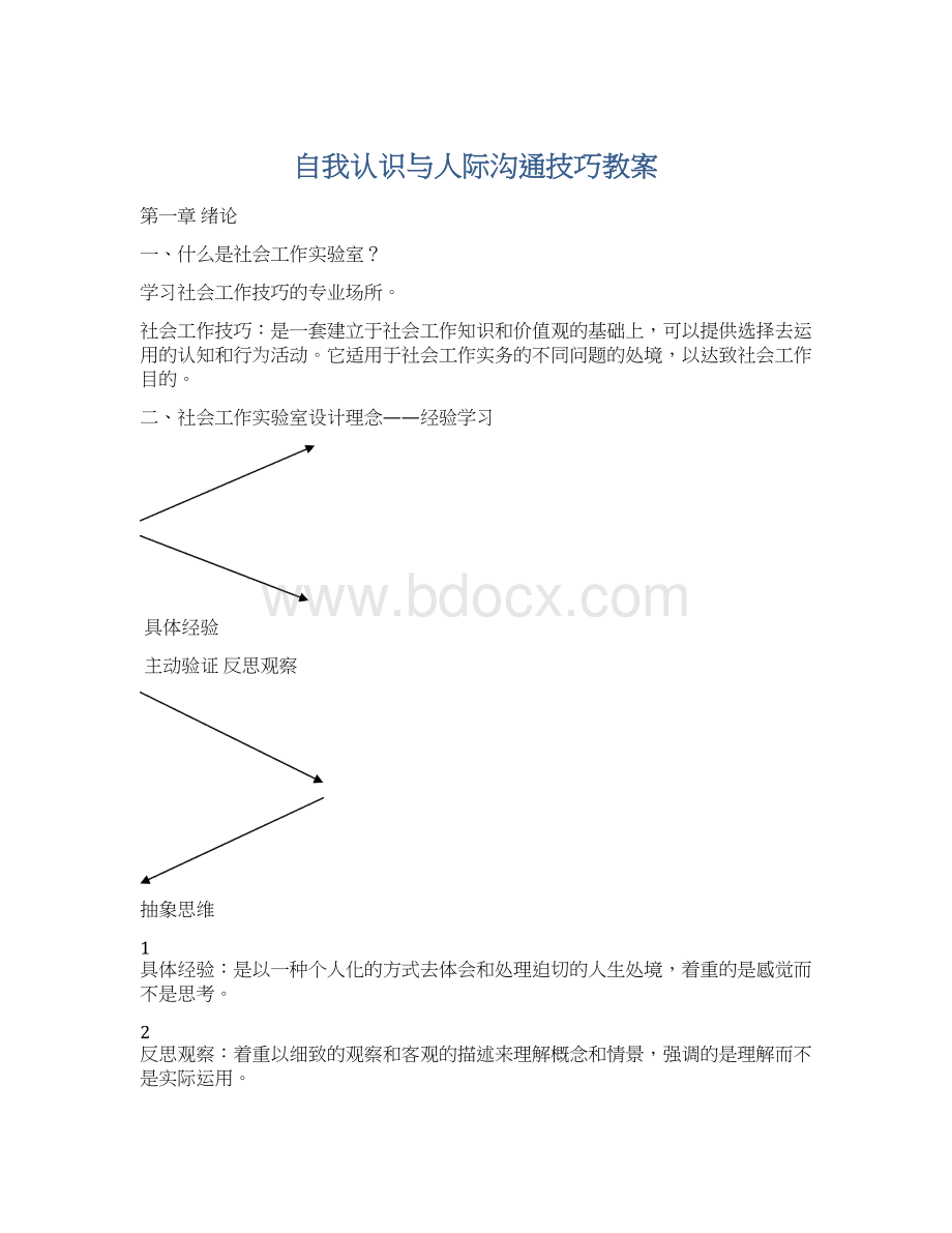 自我认识与人际沟通技巧教案.docx