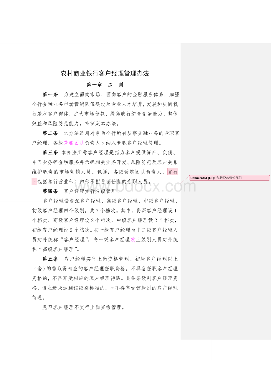 农村商业银行客户经理管理办法Word格式文档下载.doc