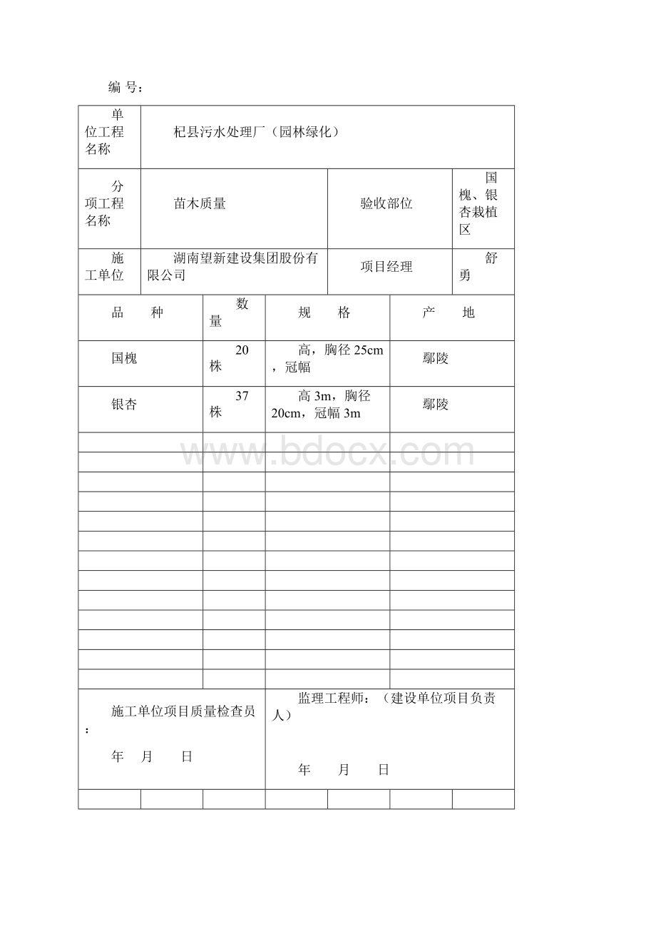 园林绿化苗木质量验收记录表全套Word文件下载.docx_第2页