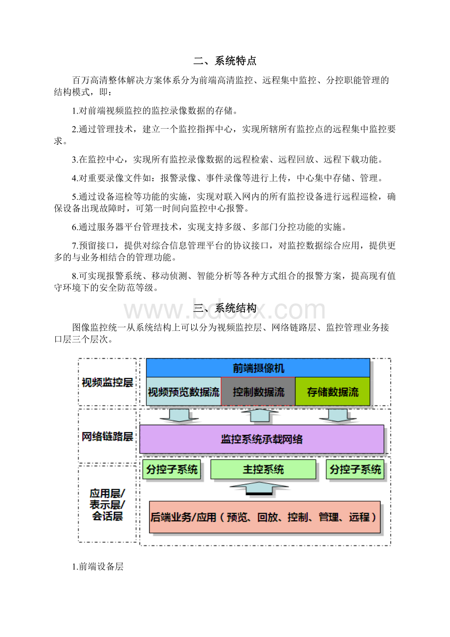 高清网络数字视频监控系统的工程施工设计方案Word文档格式.docx_第2页