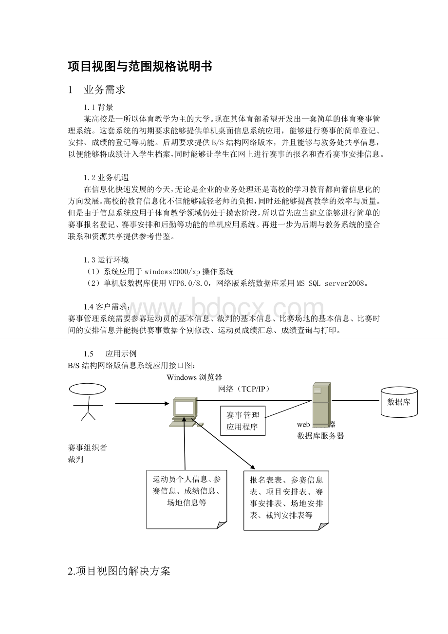 项目视图与规格说明书.doc