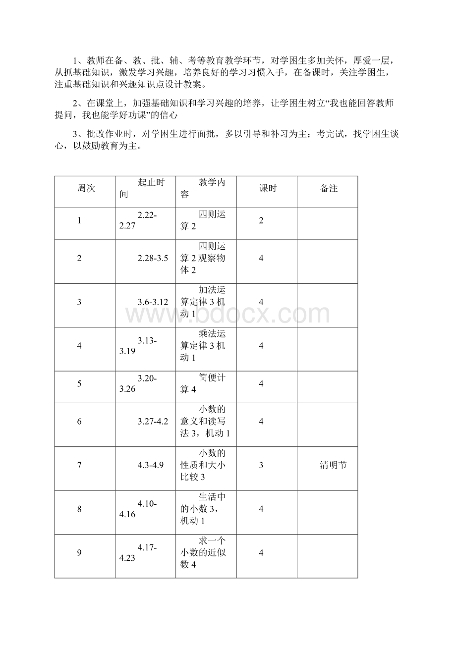 最新人教版小学数学四年级下册教案 1Word文档格式.docx_第3页