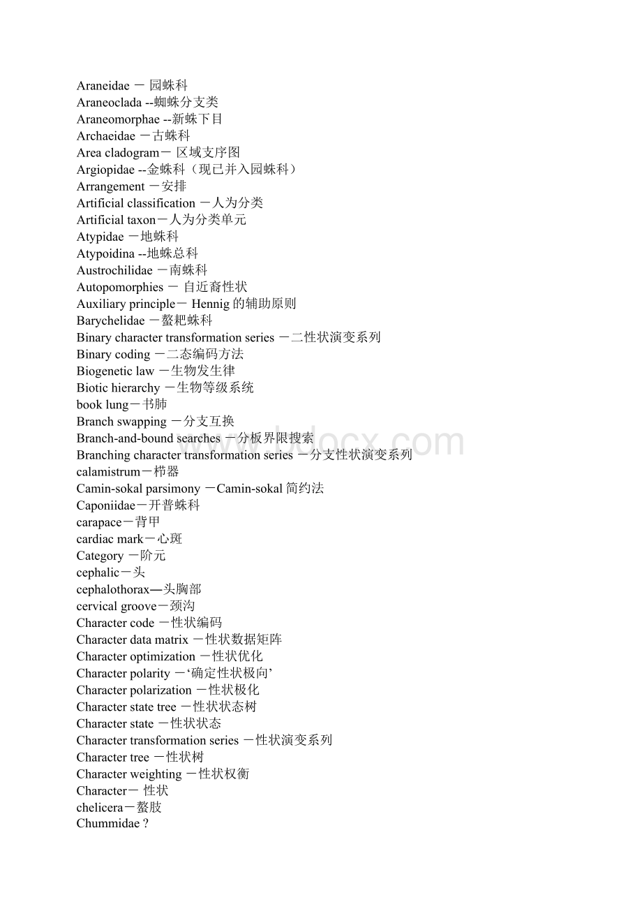 整理蛛形学常用名称.docx_第2页