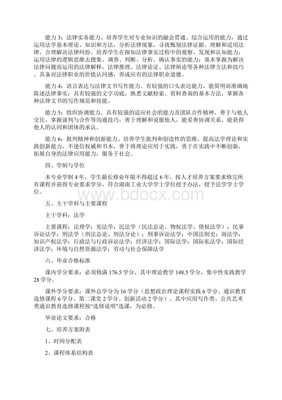 法学专业人才培养方案文档格式.docx_第2页