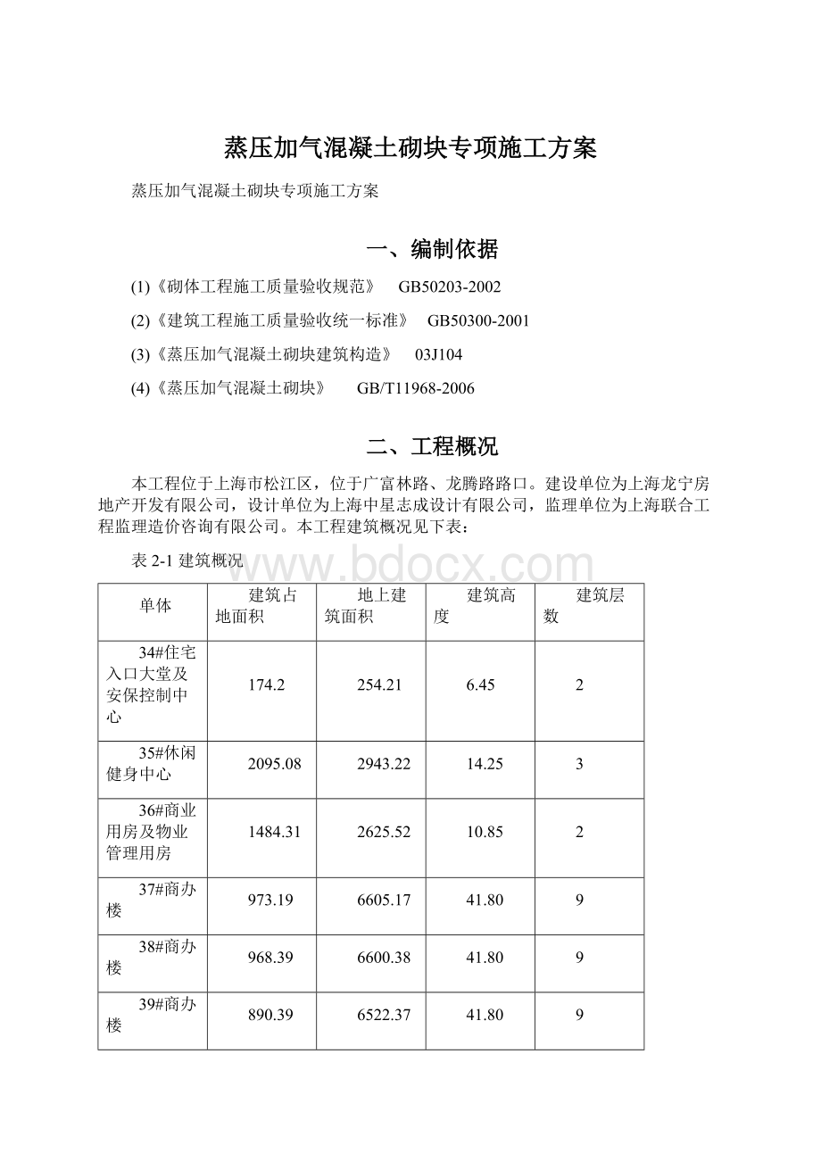 蒸压加气混凝土砌块专项施工方案Word下载.docx_第1页