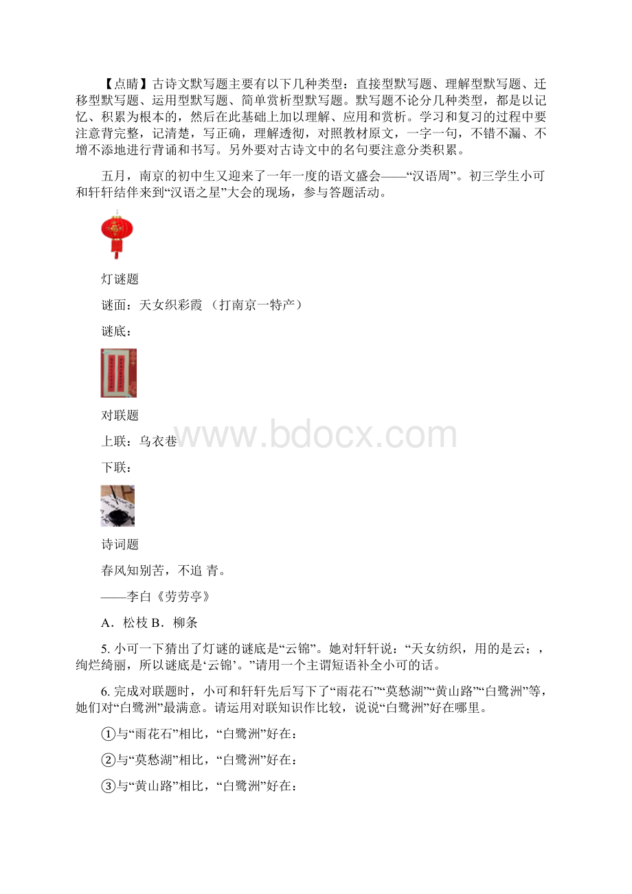 江苏省南京市中考语文试题含答案解析Word格式.docx_第3页