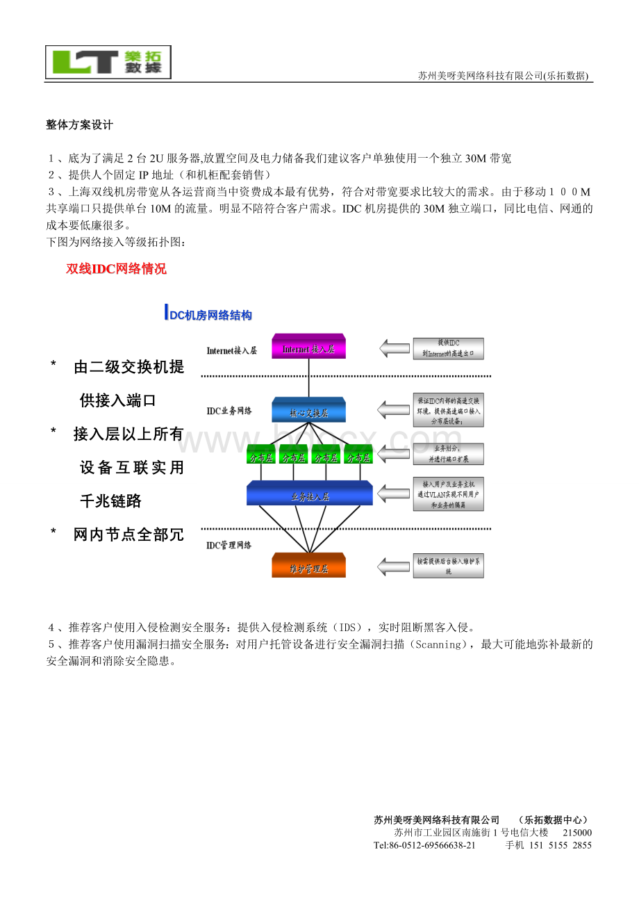 服务器托管方案上海双线机房.doc_第2页