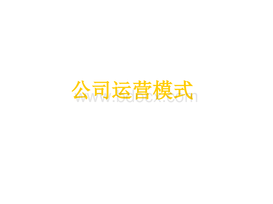 公司运营模式详解.ppt