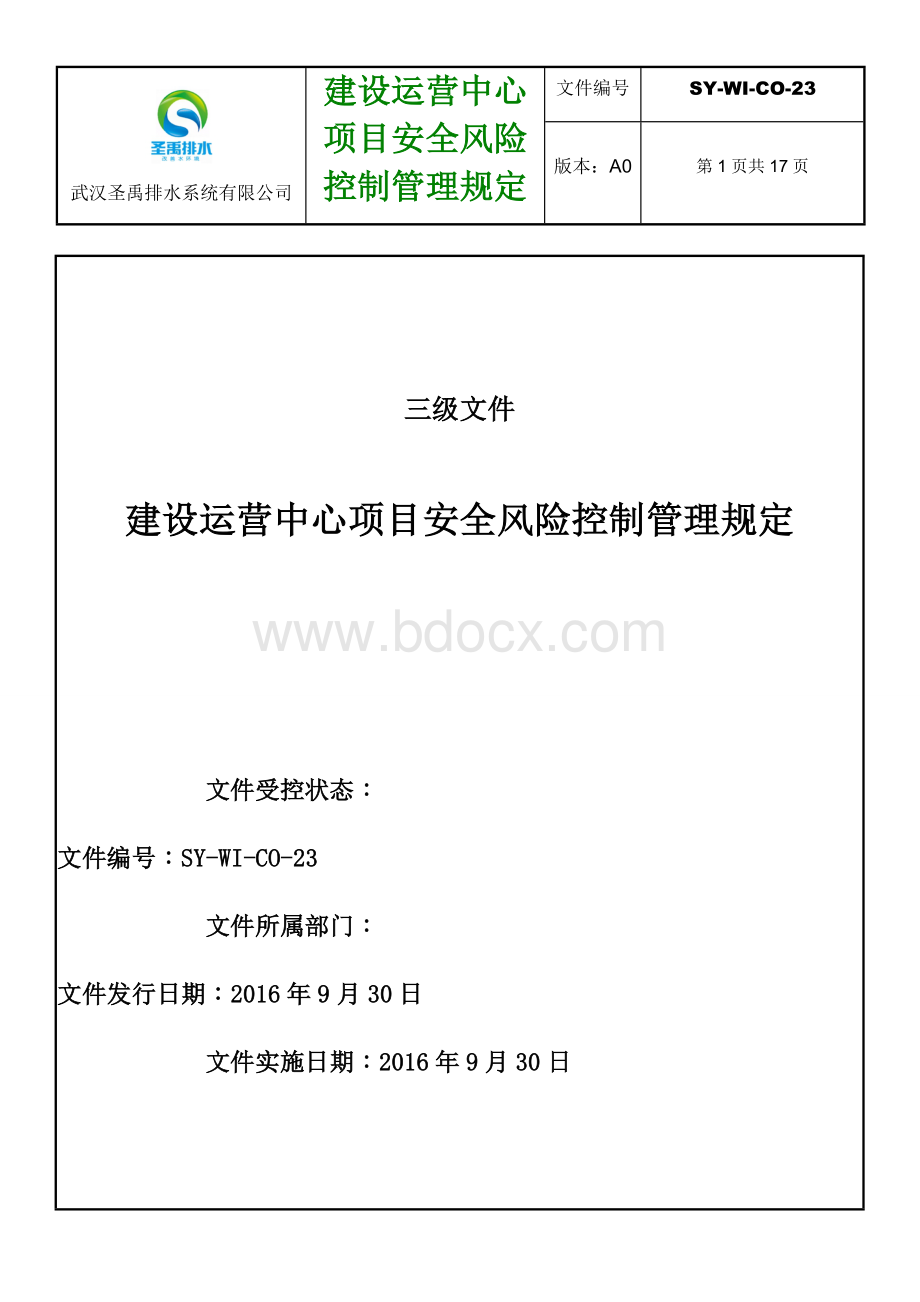 18建设运营中心项目风险控制管理细则.docx