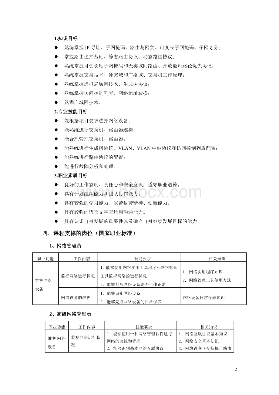 路由交换技术课程标准文档格式.doc_第2页