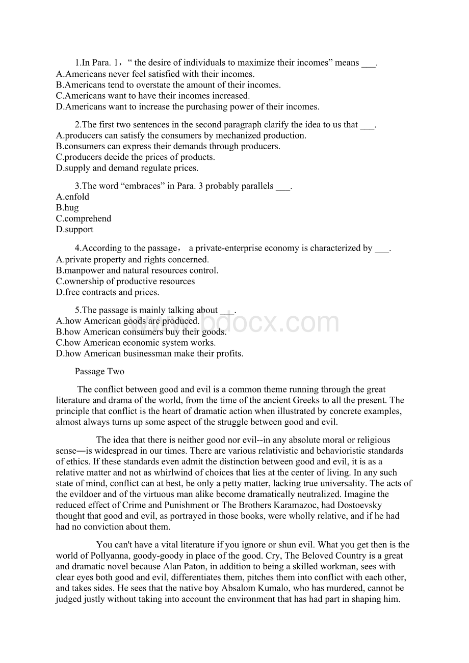 博士研究生入学考试英语模拟试题Word格式文档下载.docx_第2页