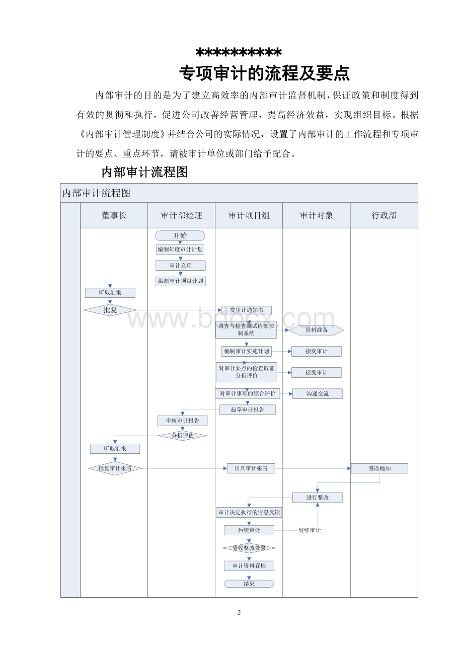 专项审计的流程及要点(试行)Word文档格式.doc_第2页