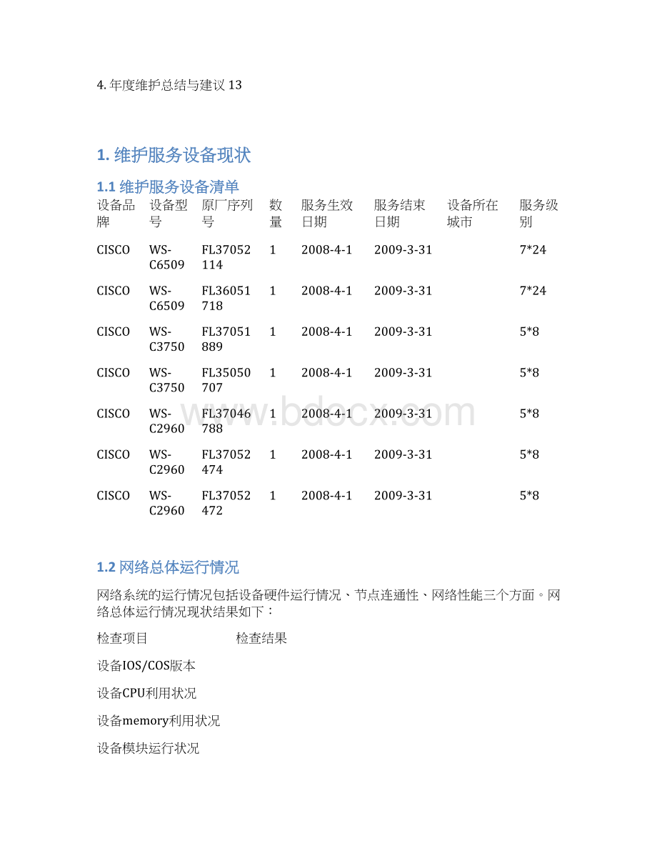 网络维护服务总结报告Word文档下载推荐.docx_第2页