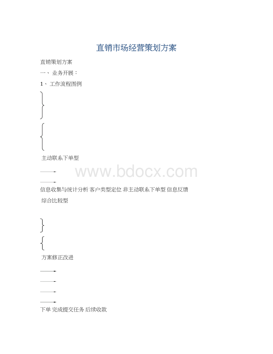 直销市场经营策划方案.docx