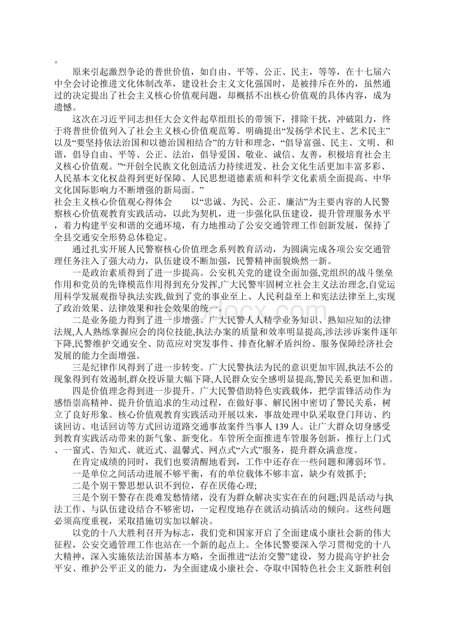 社会主义核心价值观心得体会精选Word下载.docx_第3页