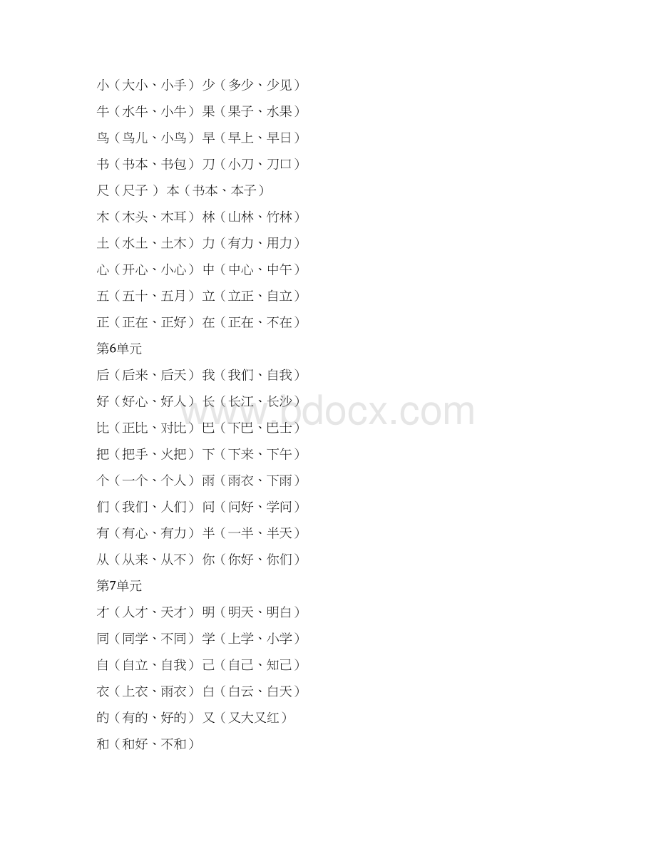 部编人教一年级上册分部分必掌握单元知识要点汇编.docx_第2页