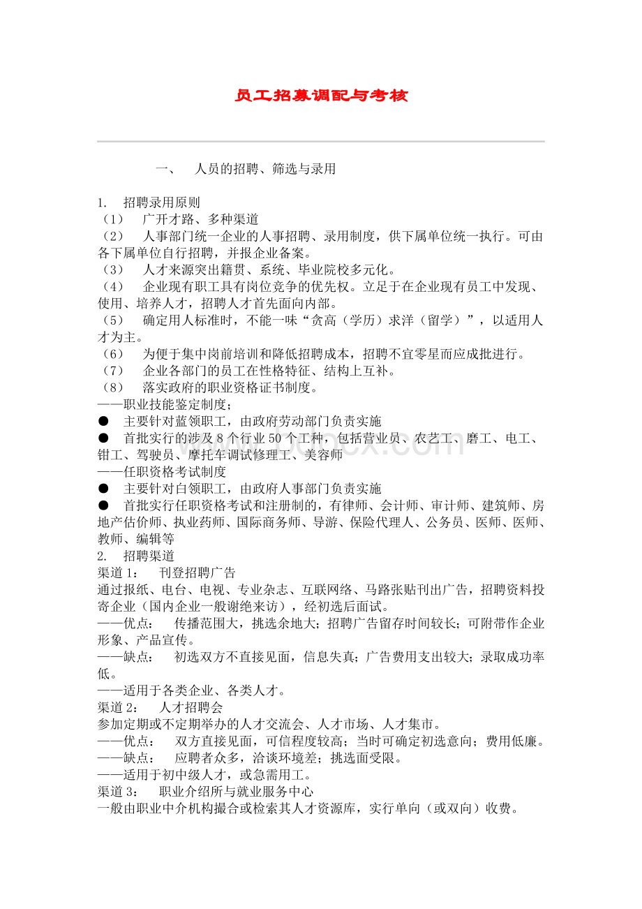 hr016员工招募调配与考核Word文件下载.doc