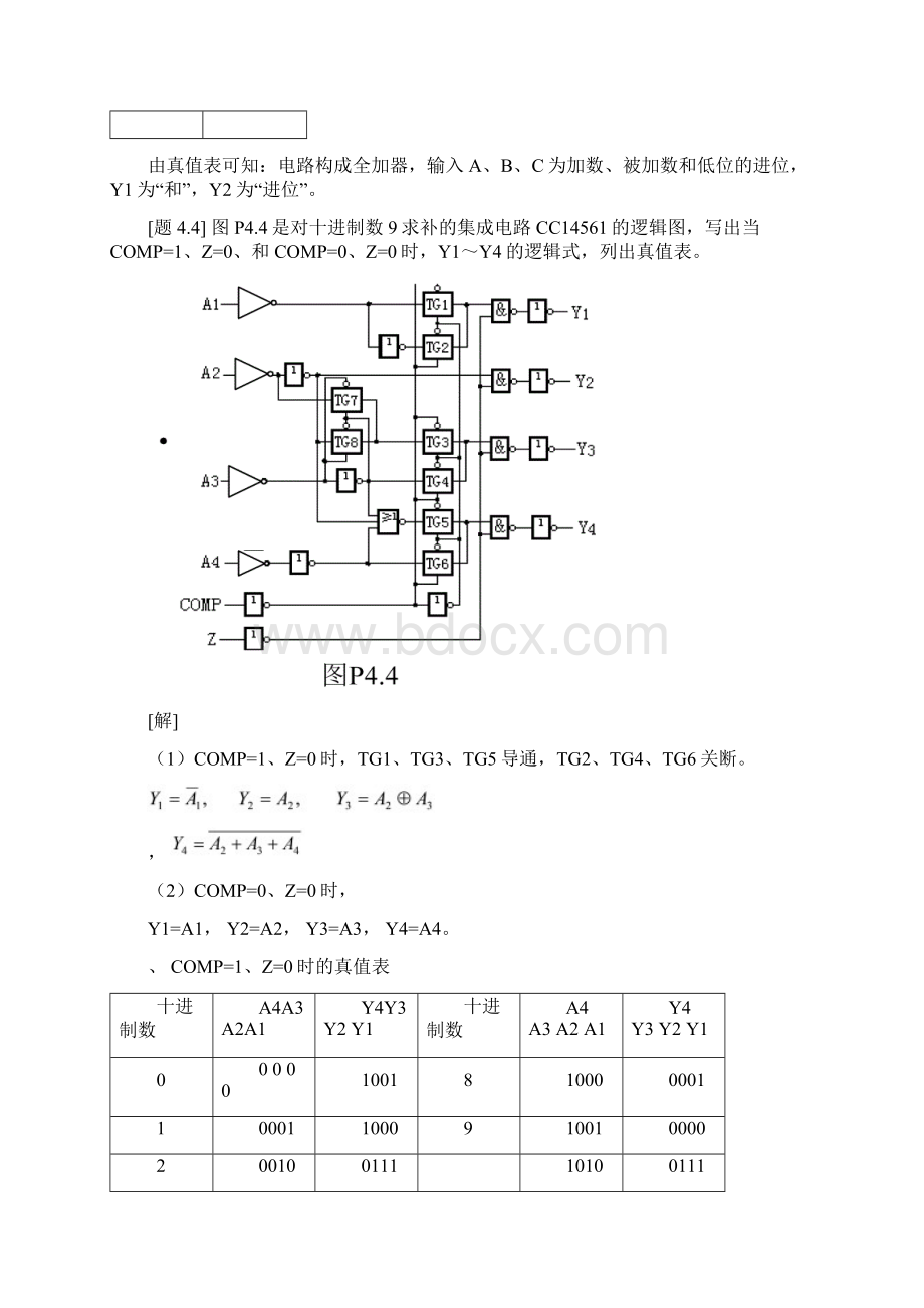 第4章 组合逻辑电路 课后答案汇总Word格式.docx_第3页