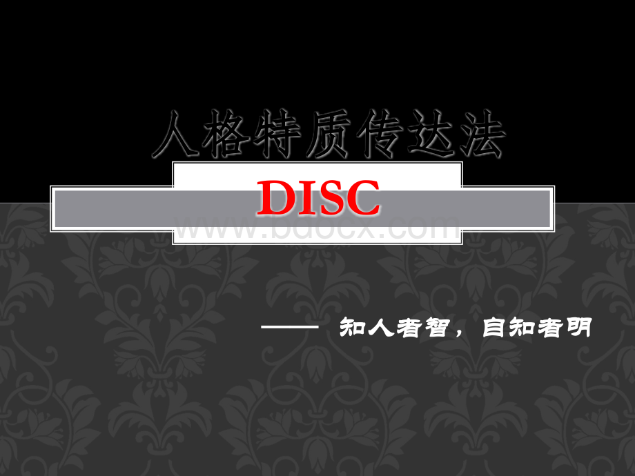 DISC性格分析(内部培训分享).pptx_第1页