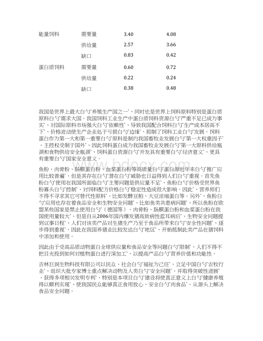 建设10万吨功能性大豆蛋白肽生产线项目商业计划书Word文档下载推荐.docx_第3页