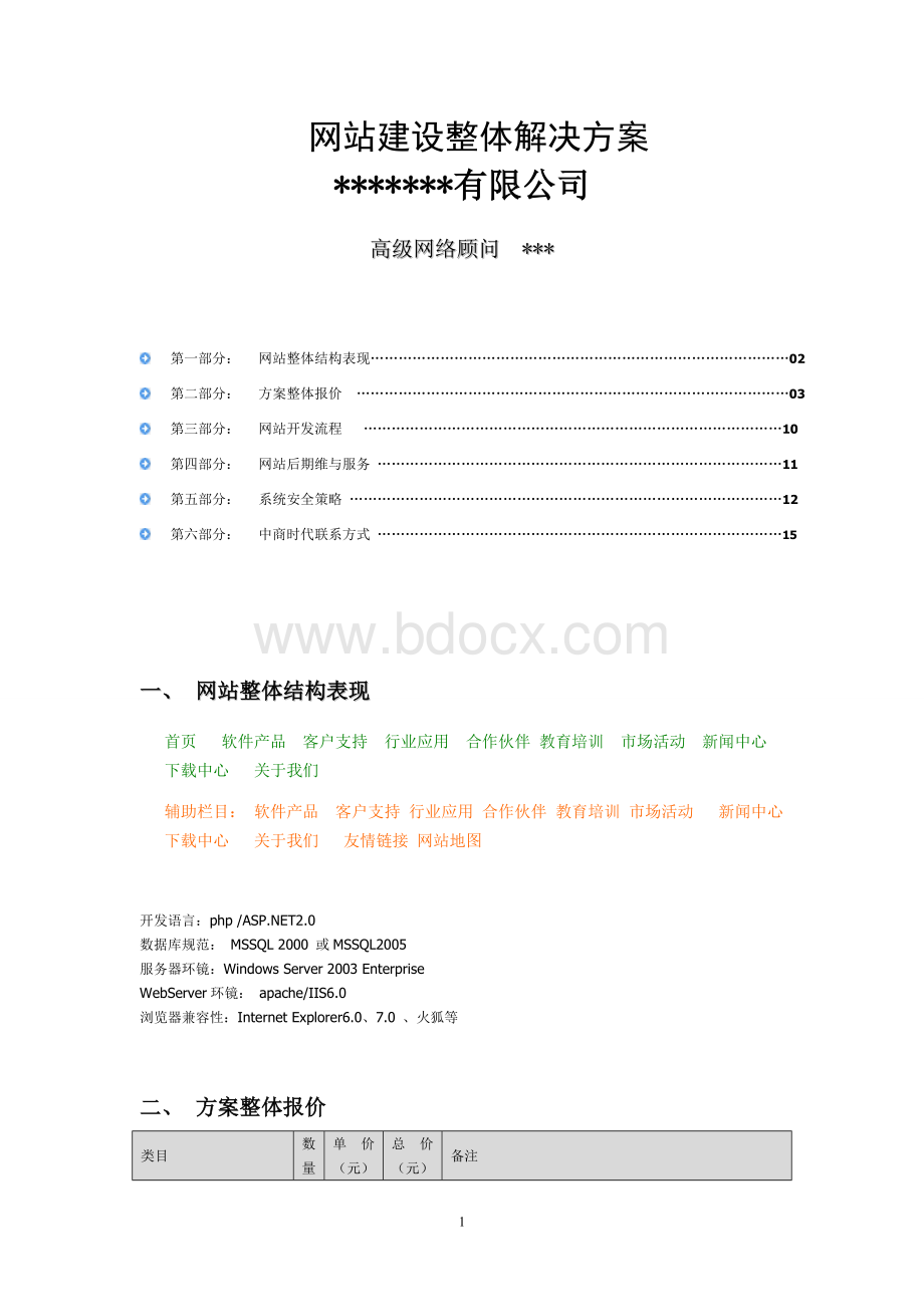 网站策划方案报价Word文档格式.doc_第1页