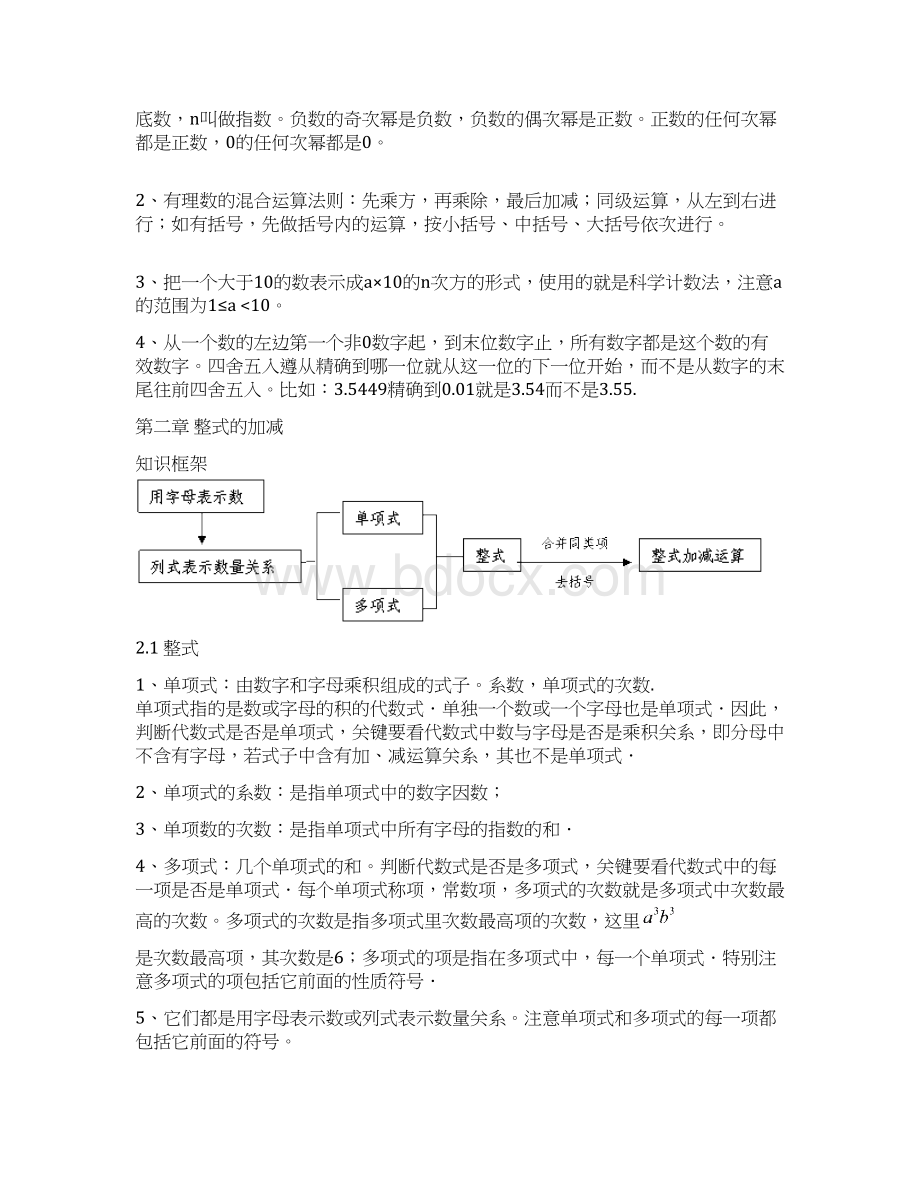 人教版七年级数学上册总复习知识点汇总及练习.docx_第3页