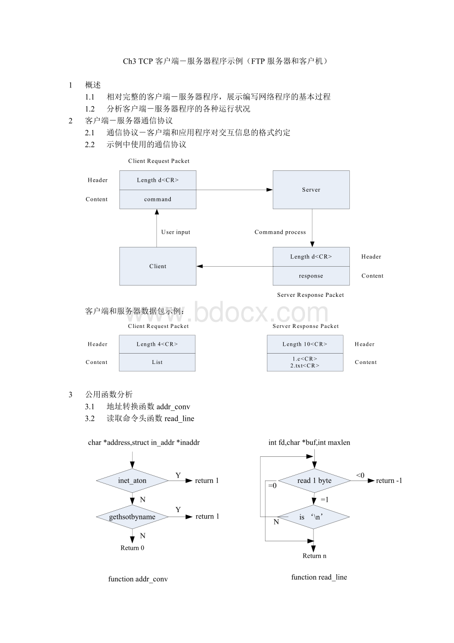 第3讲TCP客户端服务器程序示例FTP服务器和客户机Word文件下载.doc_第1页