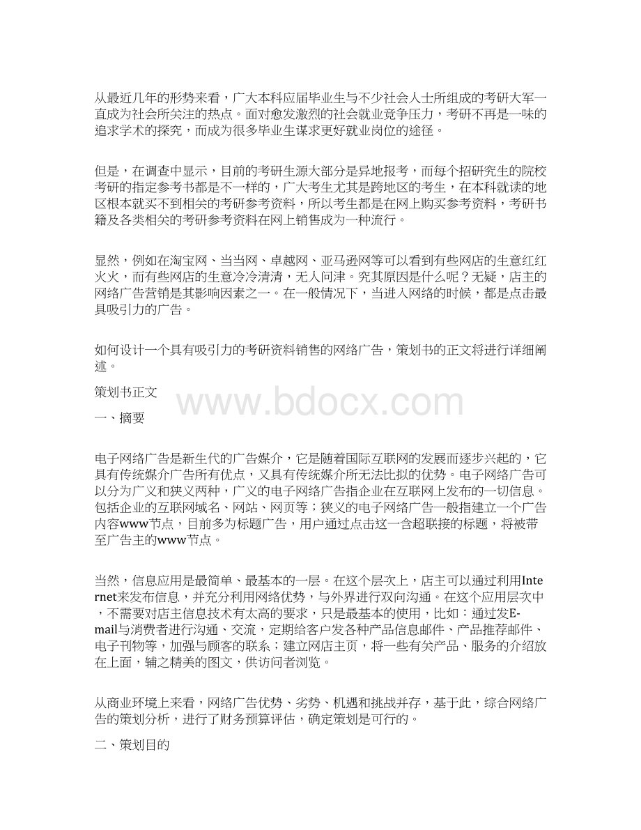 网络广告策划书文档格式.docx_第2页