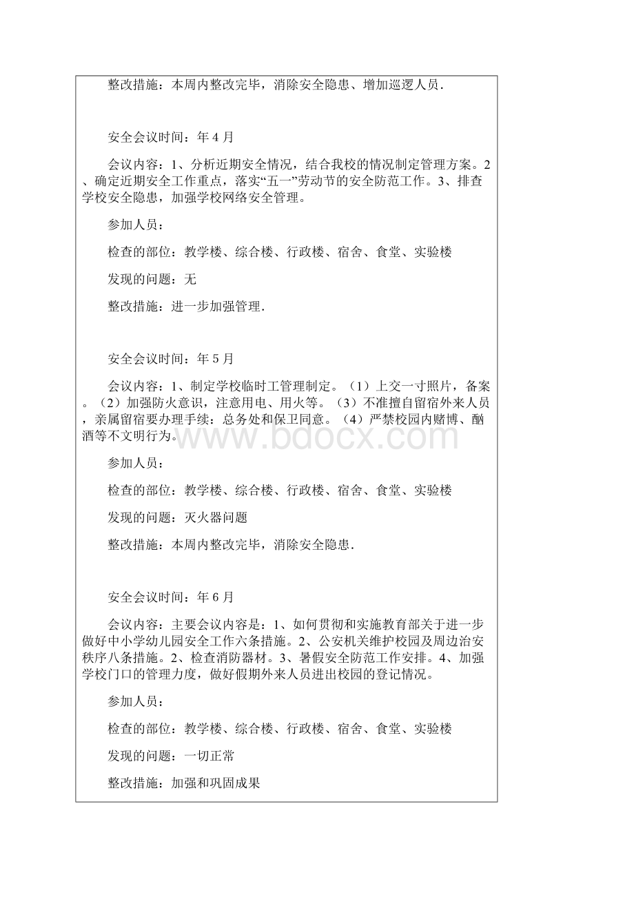 校园安全会议记录Word文档下载推荐.docx_第2页