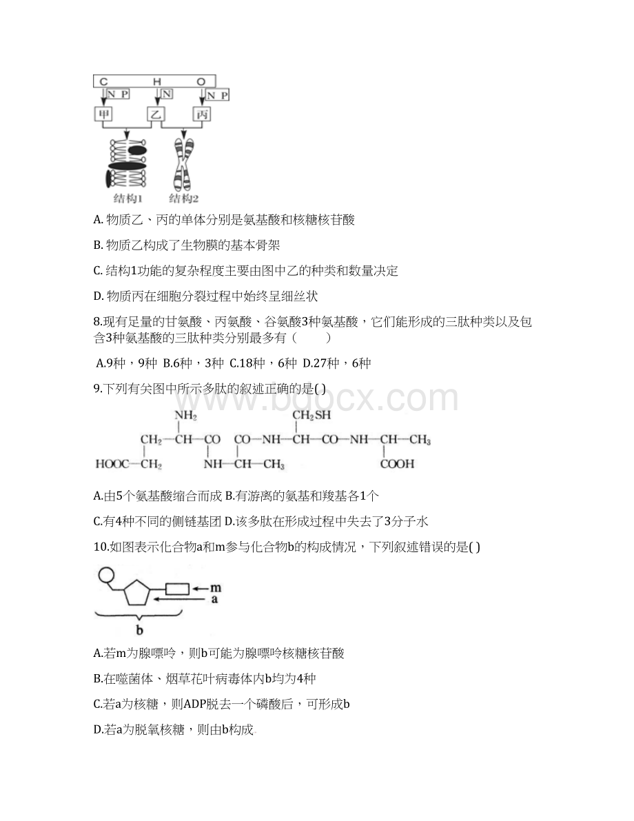 山东省禹城市综合高中学年高二下学期期中考试生物试题.docx_第3页