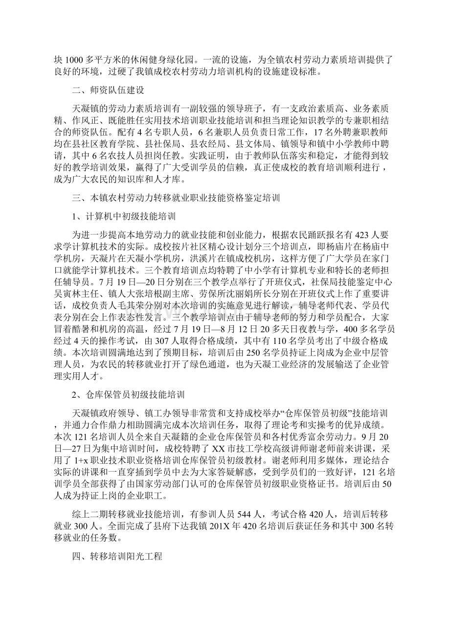 农村劳动力素质培训工作总结可编辑版Word文档下载推荐.docx_第2页