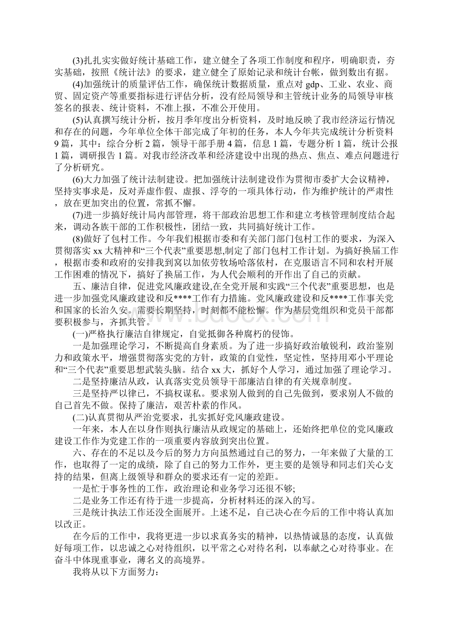 分管统计工作总结参考模板Word文档格式.docx_第2页