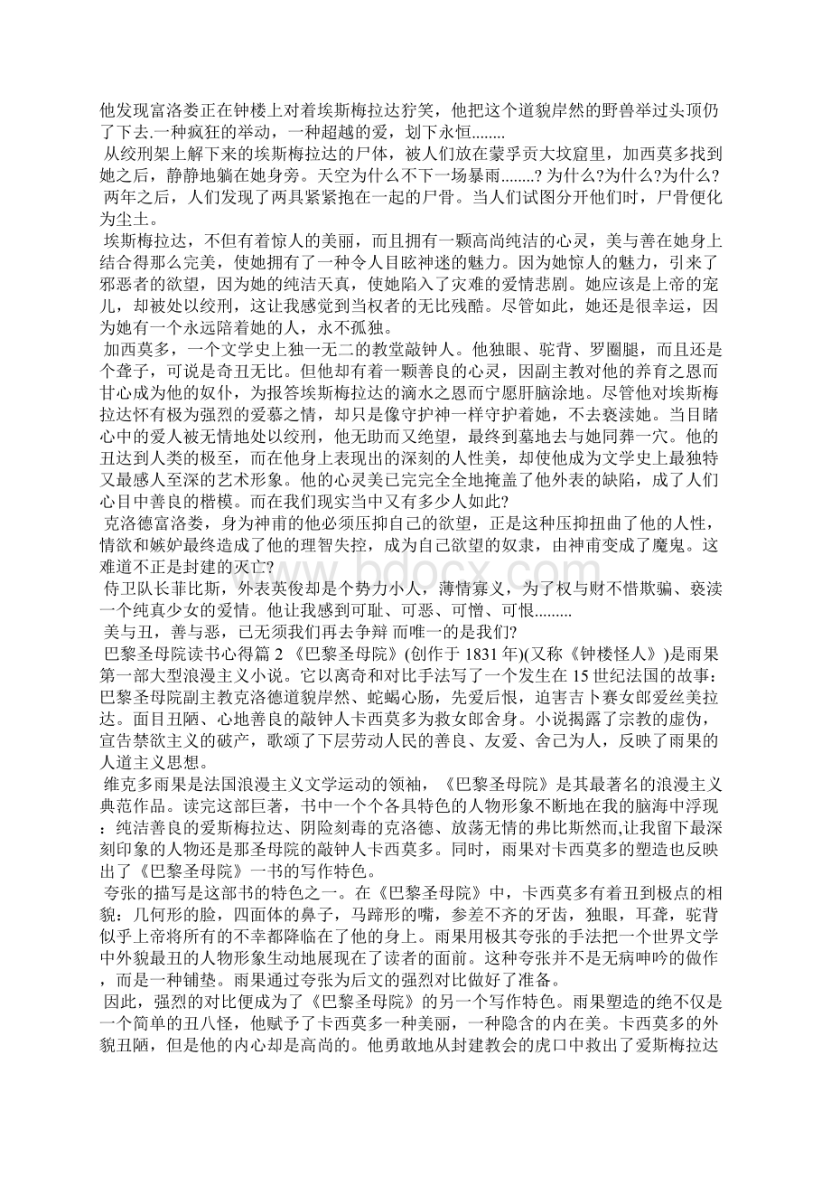 读书心得体会4000字巴黎圣母院读书心得.docx_第3页