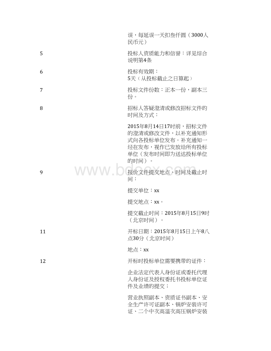 电厂循环流化床锅炉辅机安装工程招标文件Word文档格式.docx_第3页