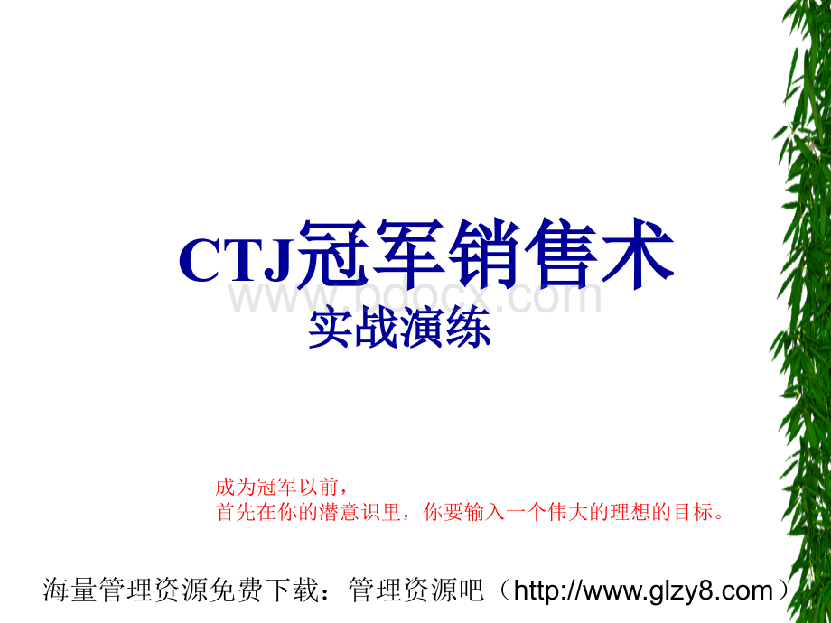 冠军销售术：实战演练.ppt