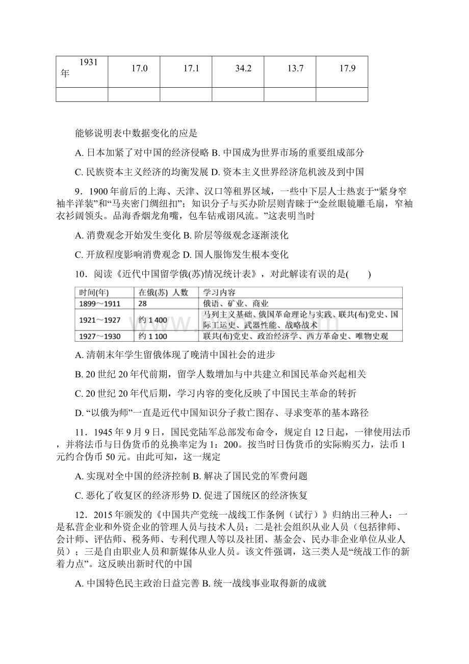 +海南省高考压轴卷+历史+Word版含答案Word文档格式.docx_第3页