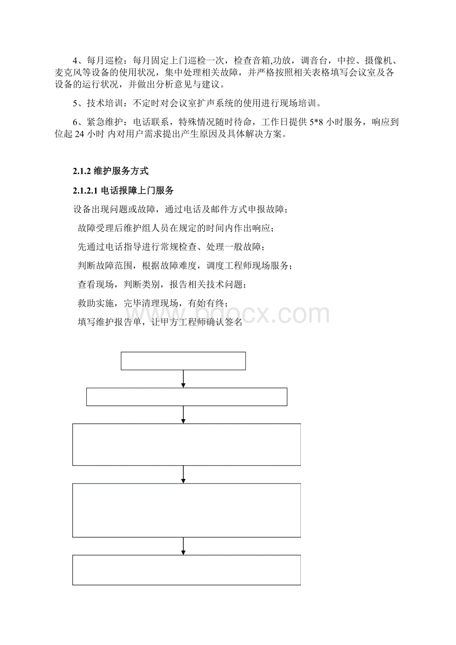 会议室维护维保方案书Word格式文档下载.docx_第2页