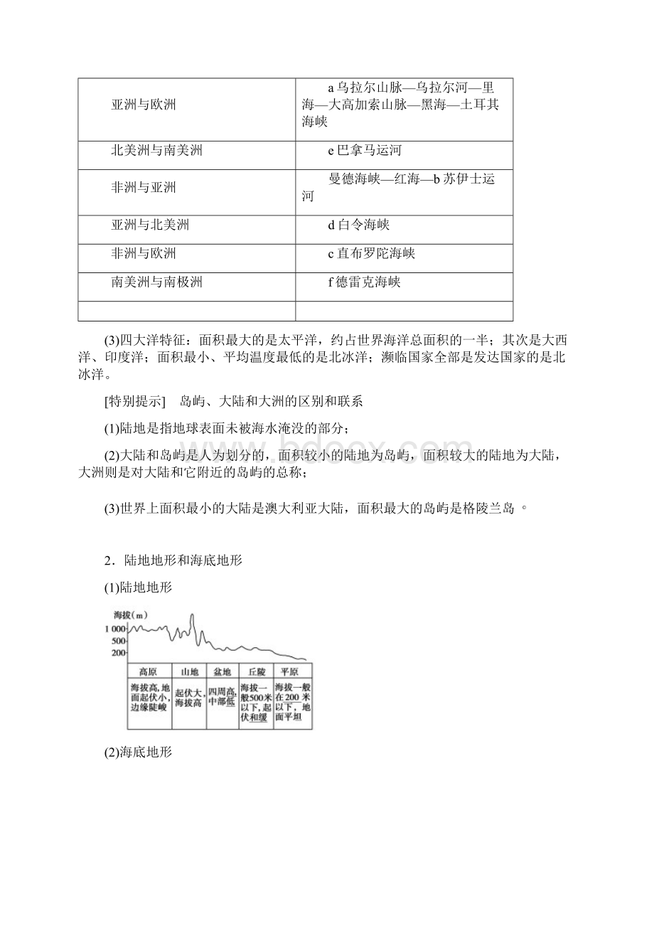 全程复习方略高考地理一轮总复习 区域地理 第三十四讲 世界地理概况教案 湘教版.docx_第2页