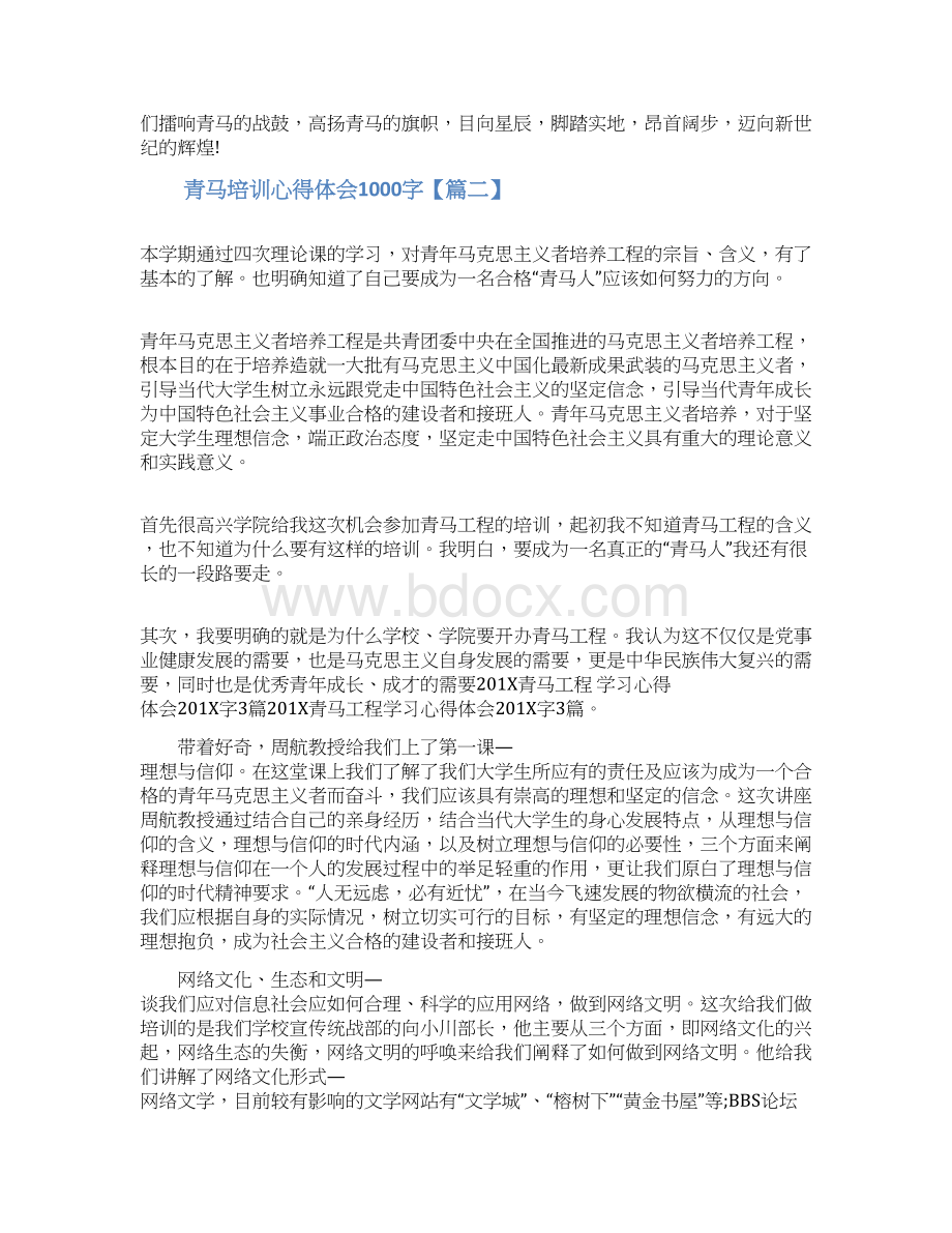 青马培训心得体会1000字范文word版 11页.docx_第3页