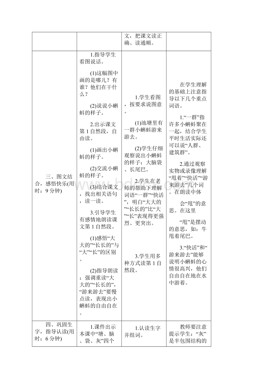 小学二年级语文上册精美表格导学案全册.docx_第3页