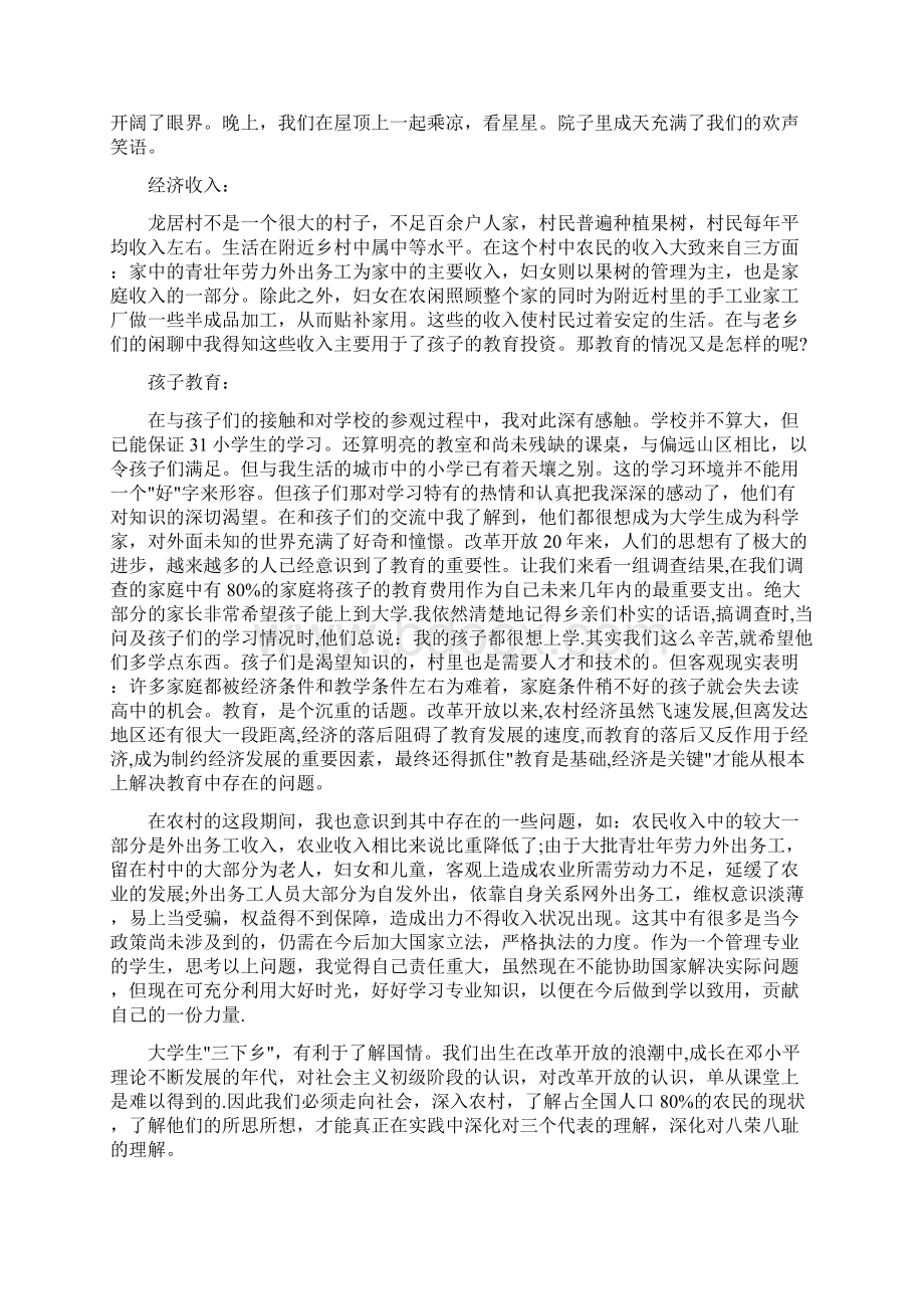 暑假大学生三下乡实践报告3000字.docx_第2页