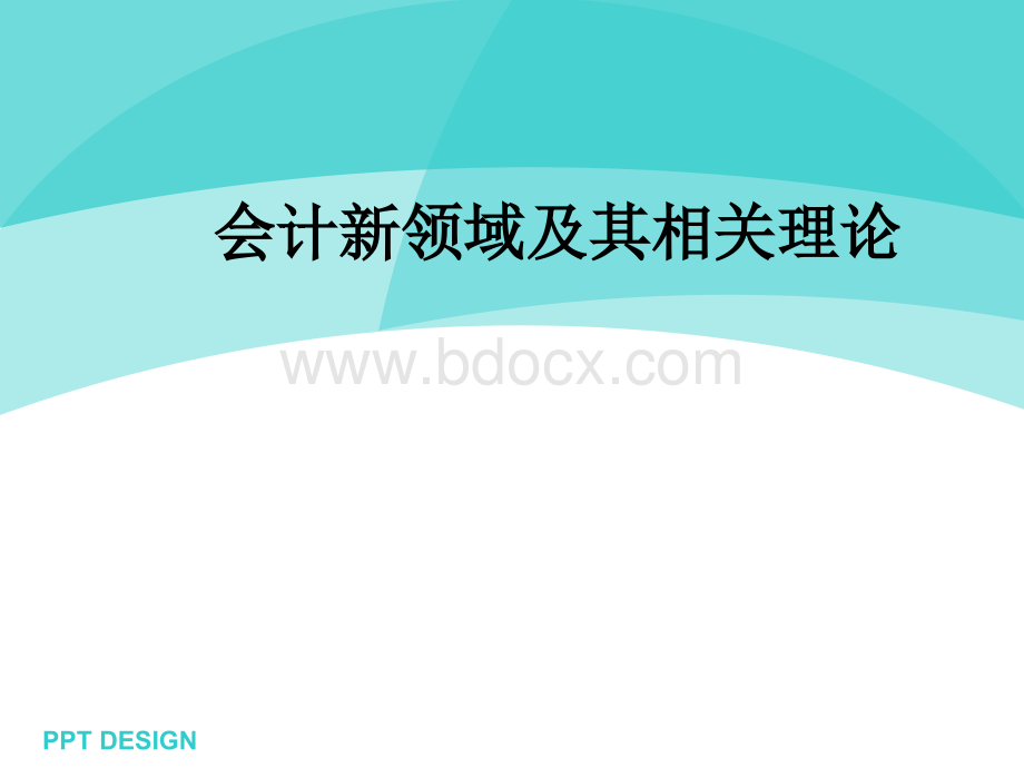 会计新领域及其相关理论.ppt_第1页