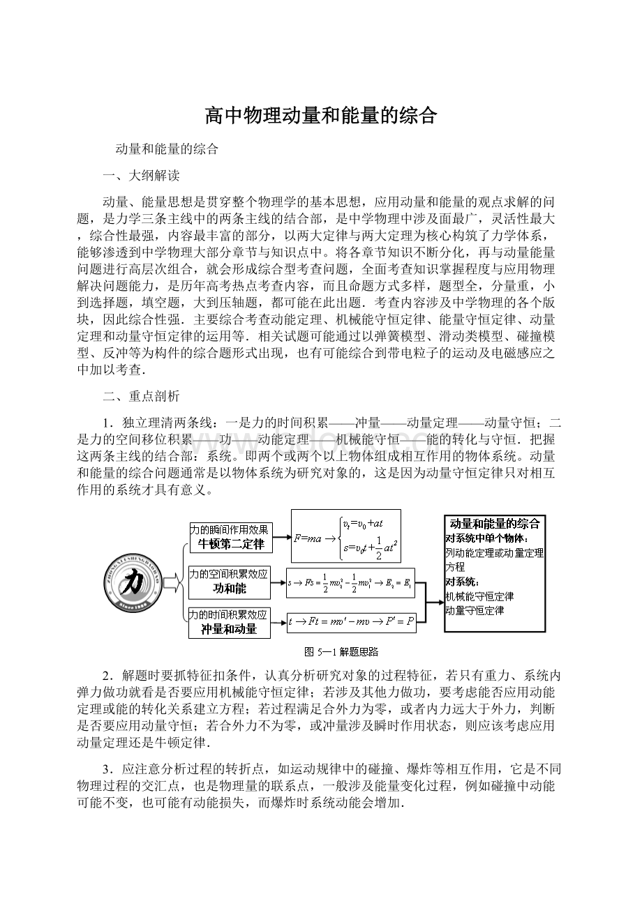 高中物理动量和能量的综合.docx