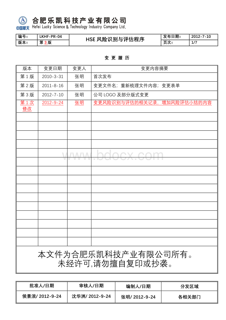 04-HSE风险识别与评估程序Word格式.doc