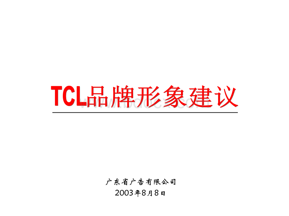 TCL品牌建议(补充)PPT资料.ppt