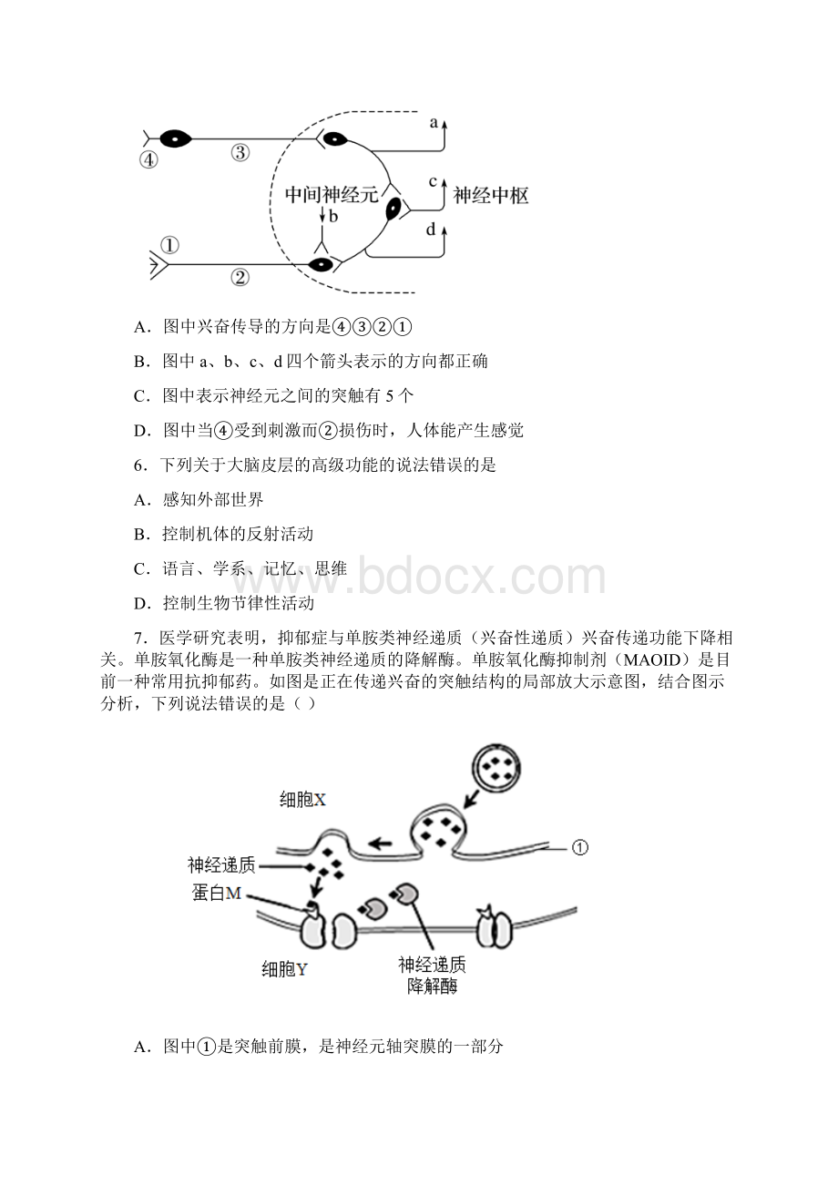 河南省开封市五县学年高二上学期月考联考生物试题word版含答案Word下载.docx_第2页