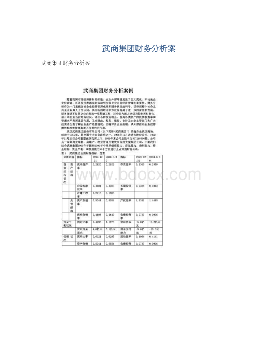 武商集团财务分析案.docx_第1页